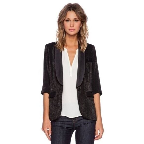 Smythe Dickens Shimmer Long Sleeve Blazer - Picture 1 of 7